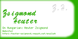 zsigmond heuter business card